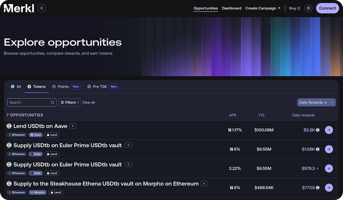Merkl App Ethena Stablecoin Incentives